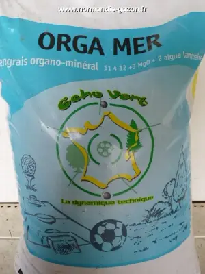 Orga mer engrais gazon 11-4-12 npk + 2% laminaria digitata